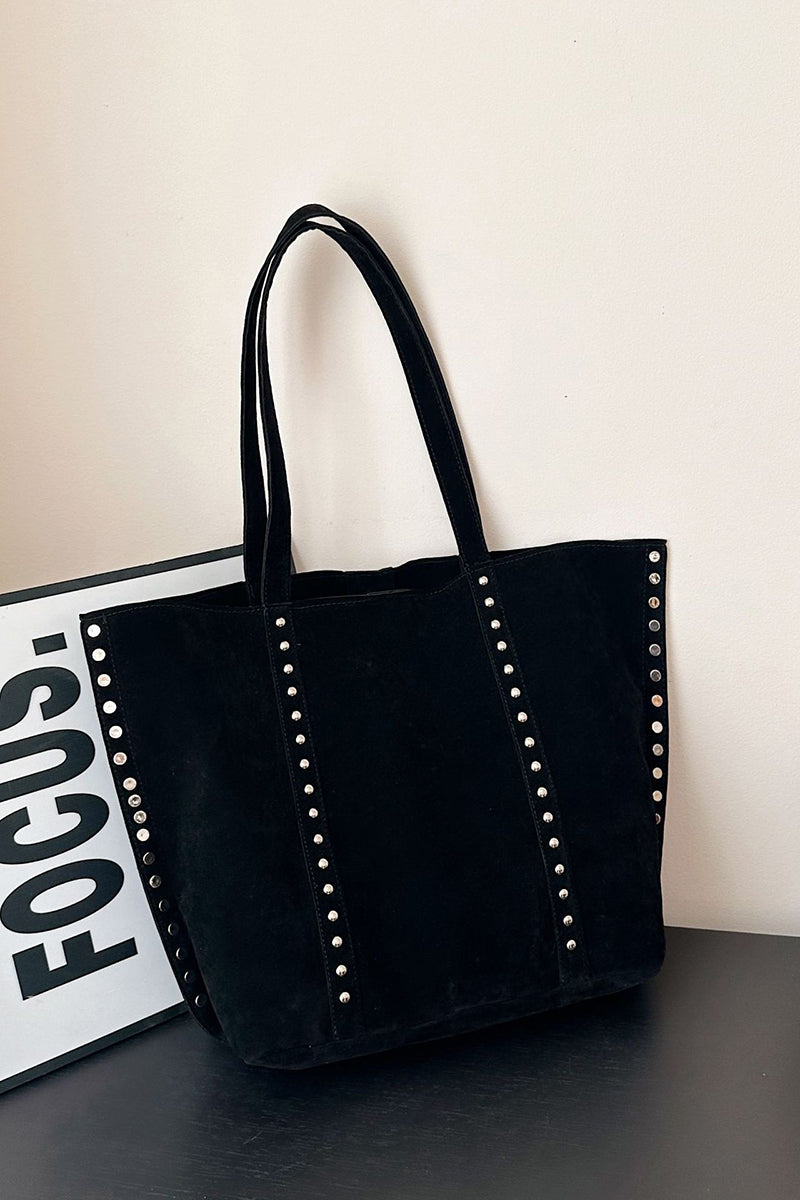 Studded Tote Bag with Elegant Handles