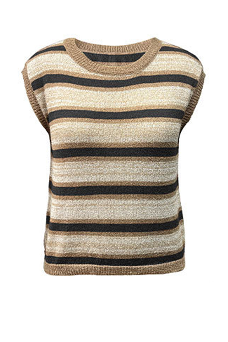 Striped Sleeveless Sweater Vest
