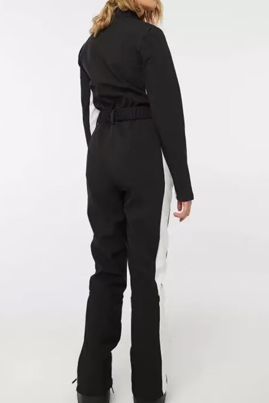 Sleek Belted Long Sleeve Jumpsuit