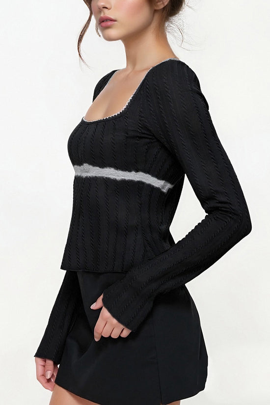 Stylish Long Sleeve Bodycon Top