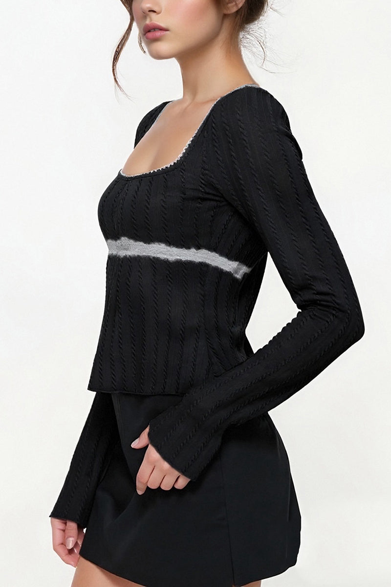 Stylish Long Sleeve Bodycon Top