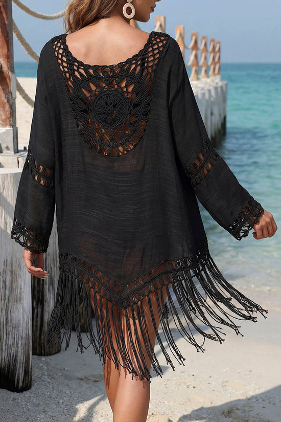 Crochet Fringe Beach Cover-Up