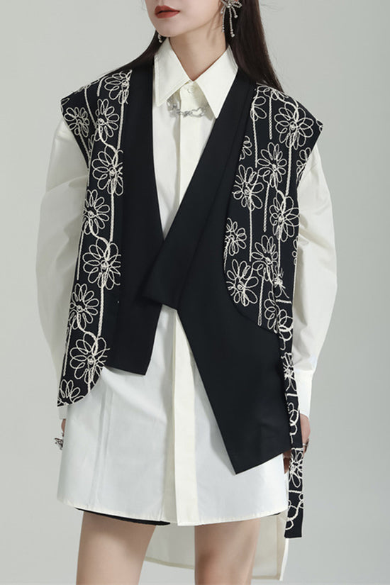 Floral Pattern Stylish Vest