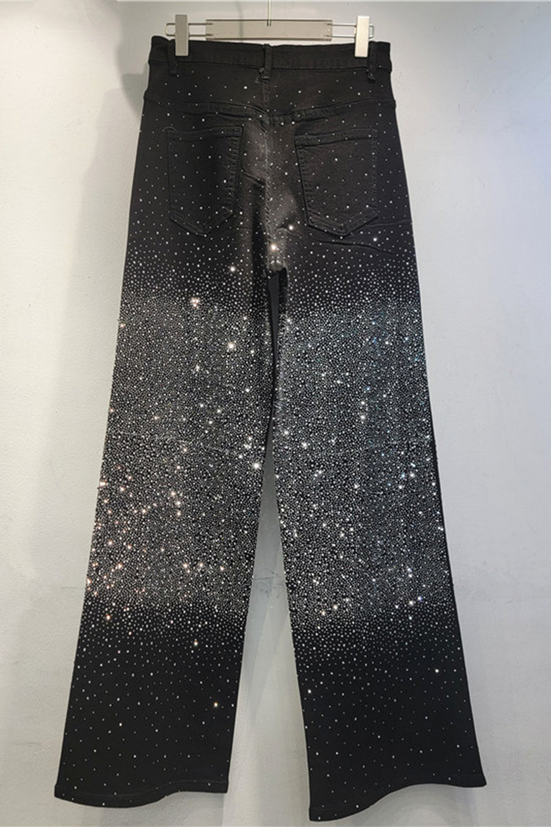 Sparkling Straight-Leg Jeans