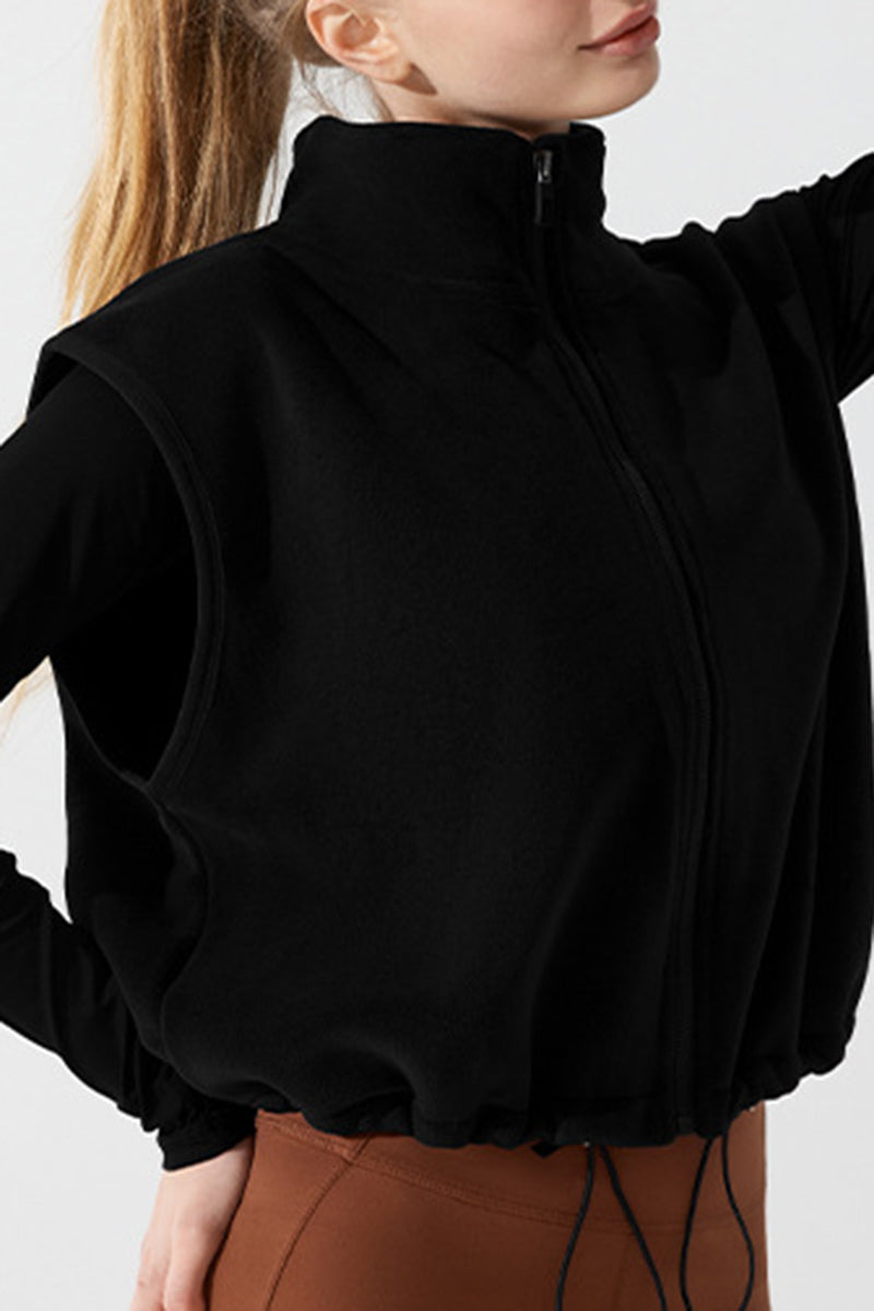 Zip-Up Sleeveless Vest