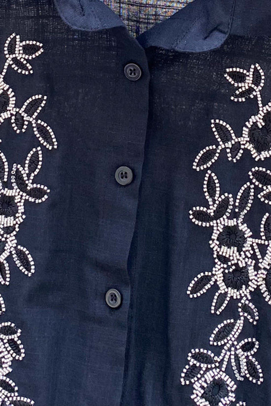 Floral Pattern Button-Up Shirt