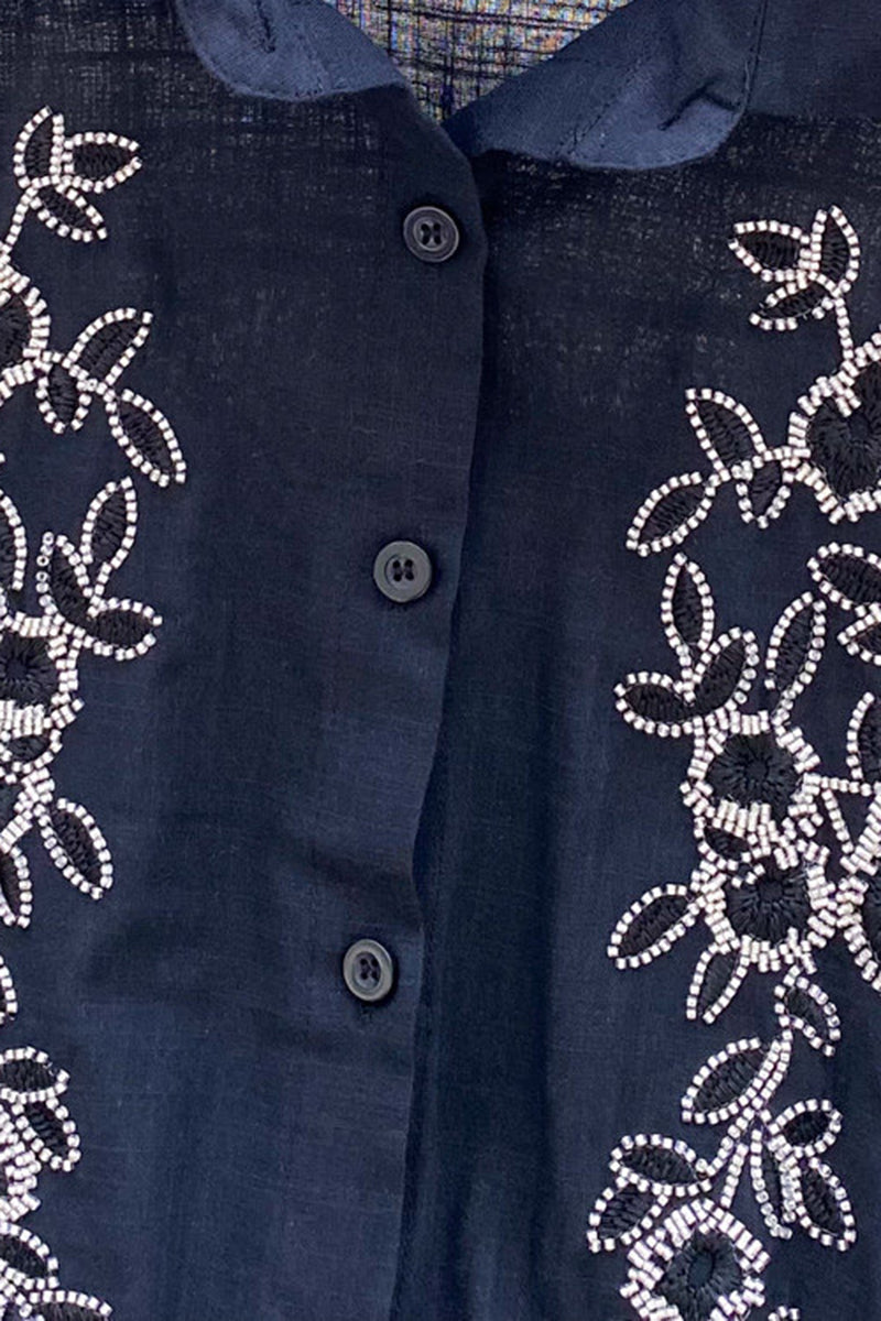 Floral Pattern Button-Up Shirt