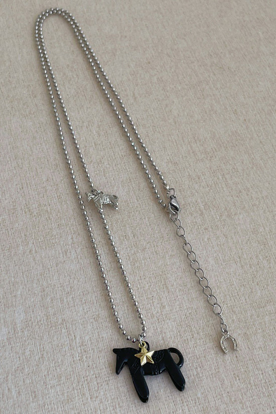 Horse Pendant Charm Necklace