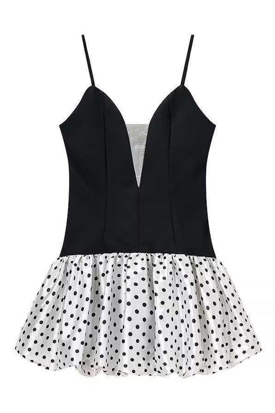 Polka Dot Sleeveless Mini Dress