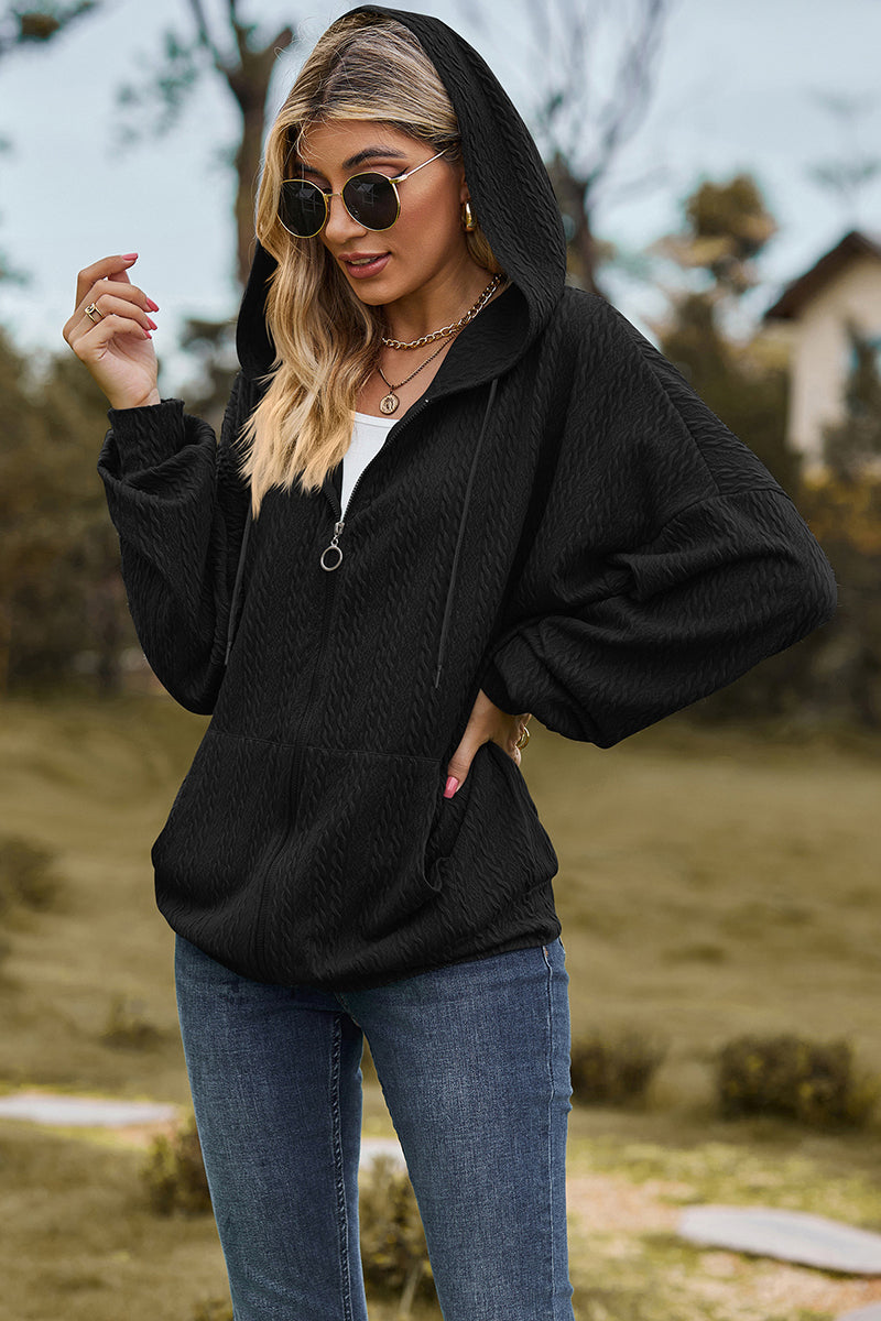 Cozy Hooded Zip-Up Sweatshirt
