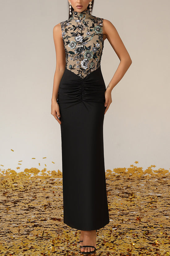 Floral Sleeveless Bodycon Dress