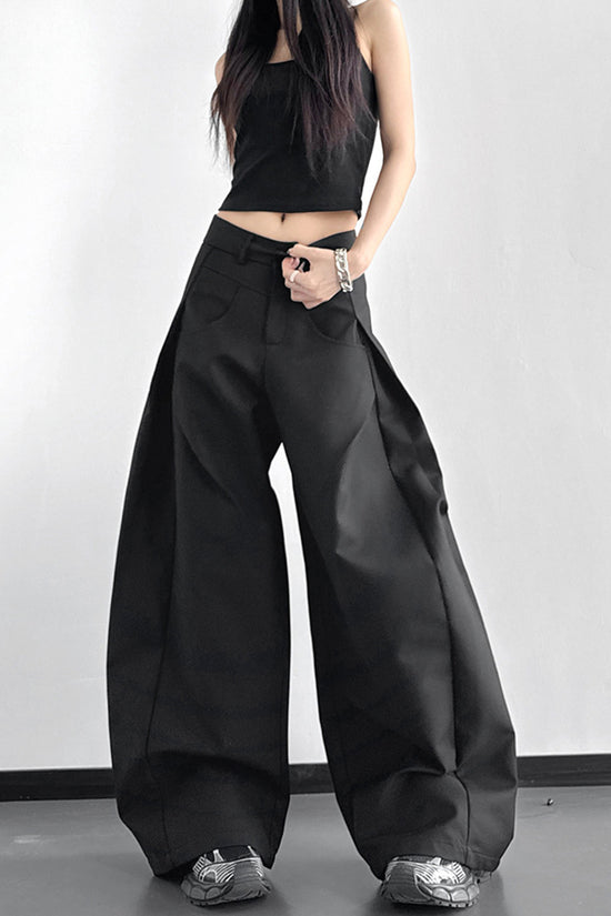 Wide-Leg Statement Casual Pants