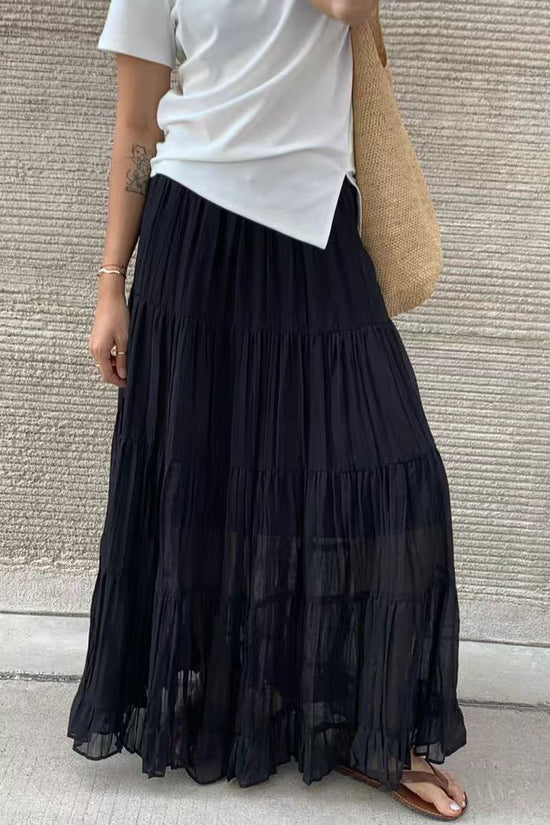 Flowing Tiered Midi Skirt
