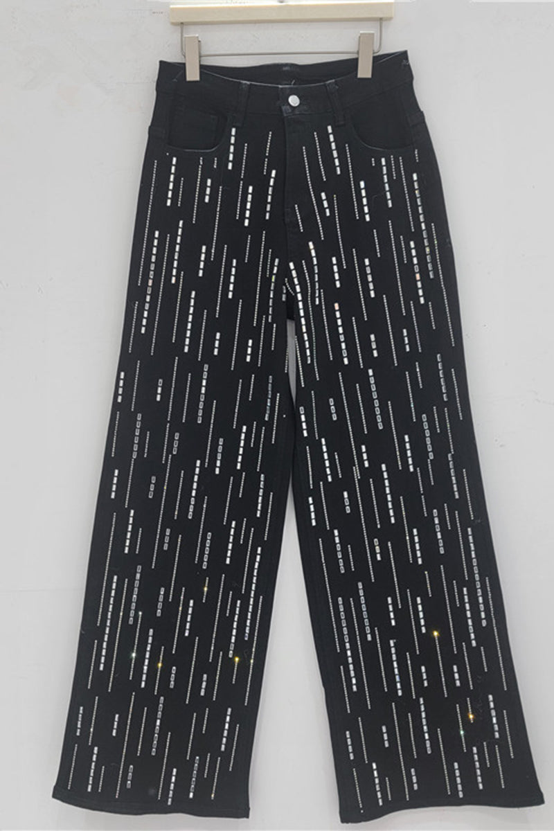 Sleek Straight-Leg Denim Jeans