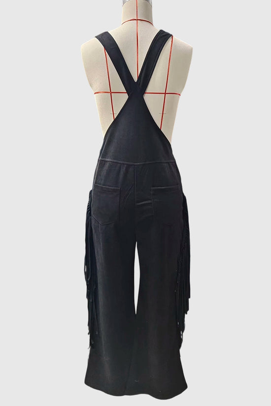 Fringe Pocket Buttoned Jumpsuit