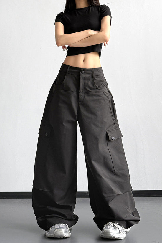 Wide-Leg Cargo Pants