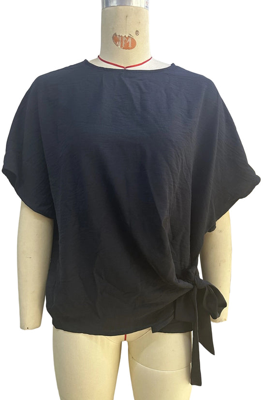 Casual Tie-Front T-Shirt