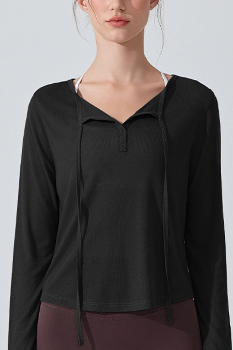Lightweight Tie Detail Pullover Top