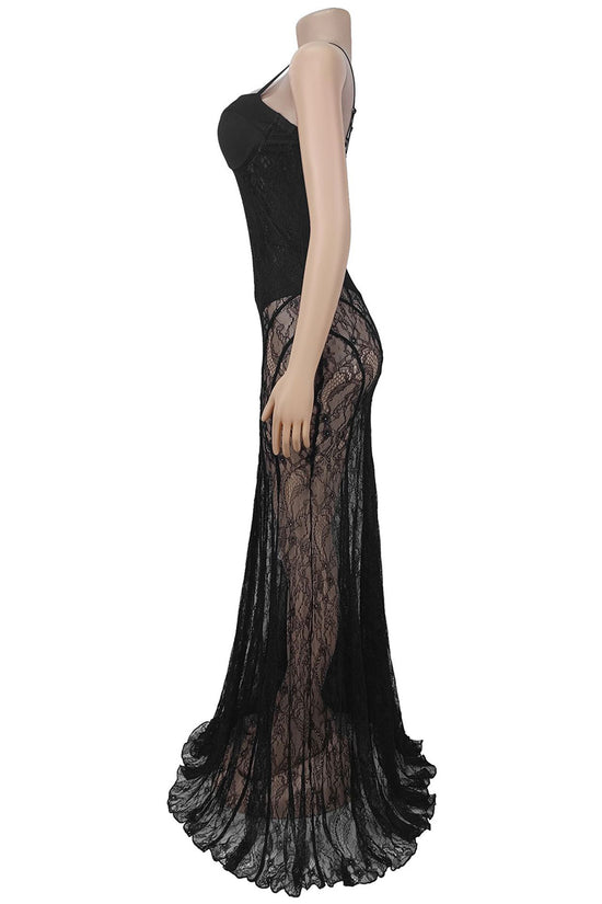 Elegance Sleeveless Sheer Bodycon Dress