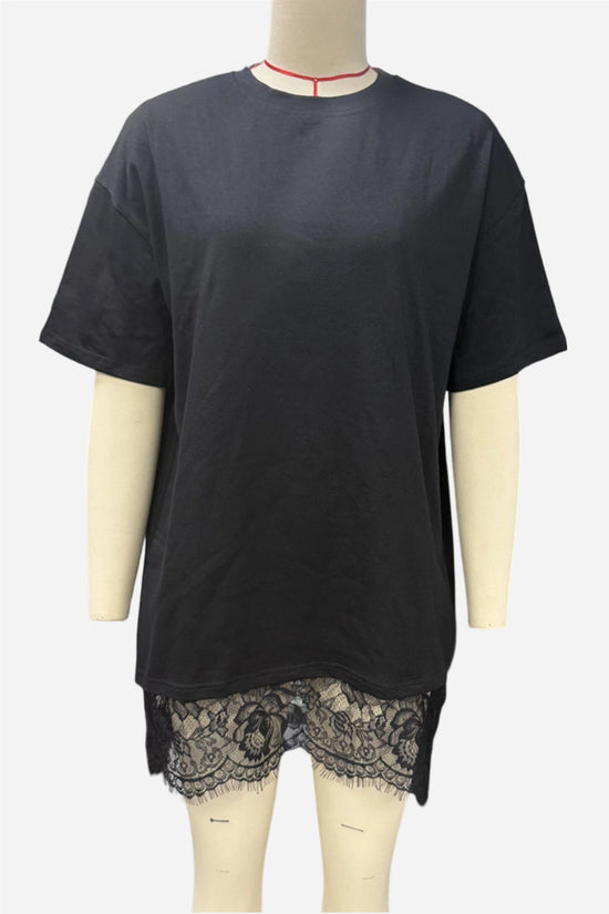 Lace Hem Casual Dress