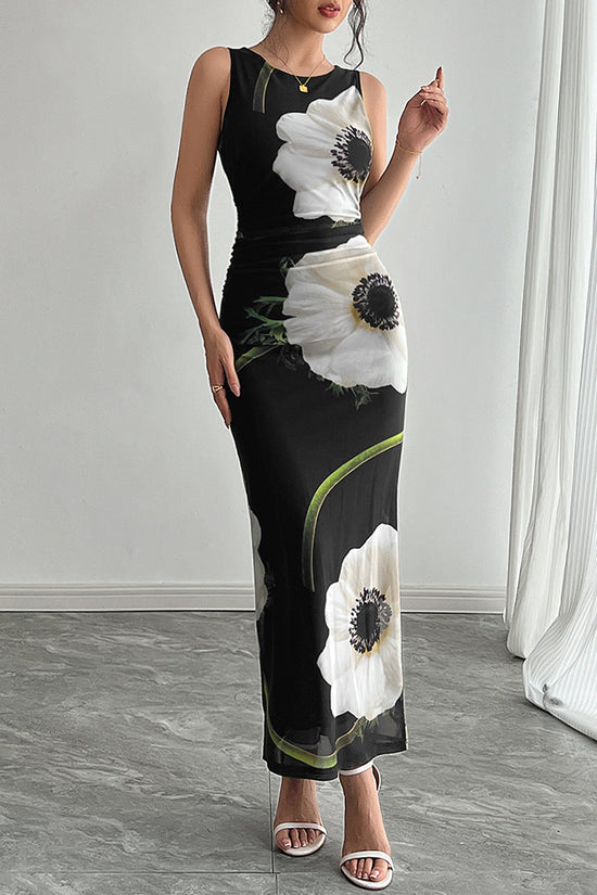 Elegant Floral Maxi Dress