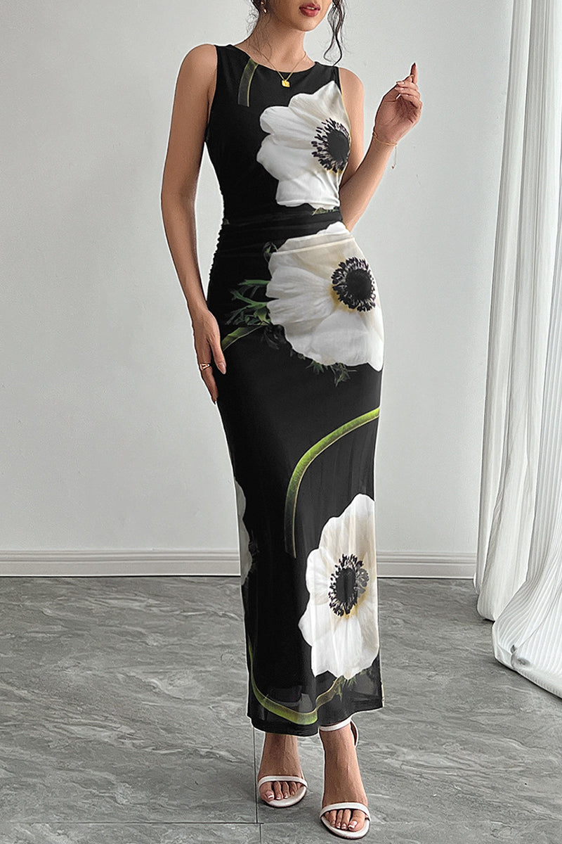 Elegant Floral Maxi Dress