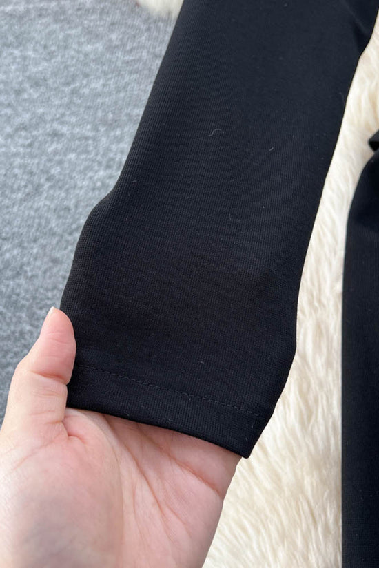 Elegant Peplum Long Sleeve Casual Dress