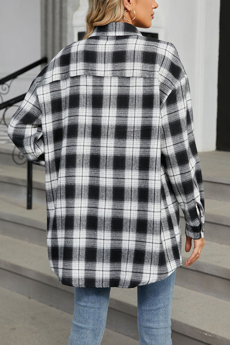Plaid Button Down Long Sleeve Shirt