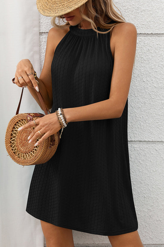 Sleeveless Textured Casual Dress