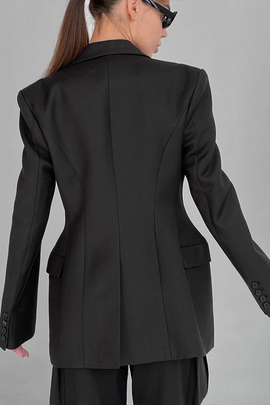 Tailored Button-Up Blazer