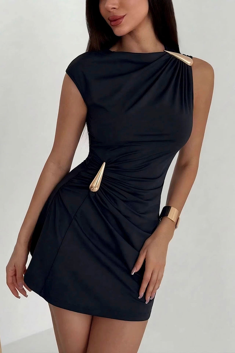 Ruched Sleeveless Bodycon Dress