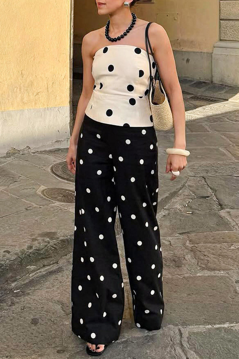 Polka Dot Casual Pants