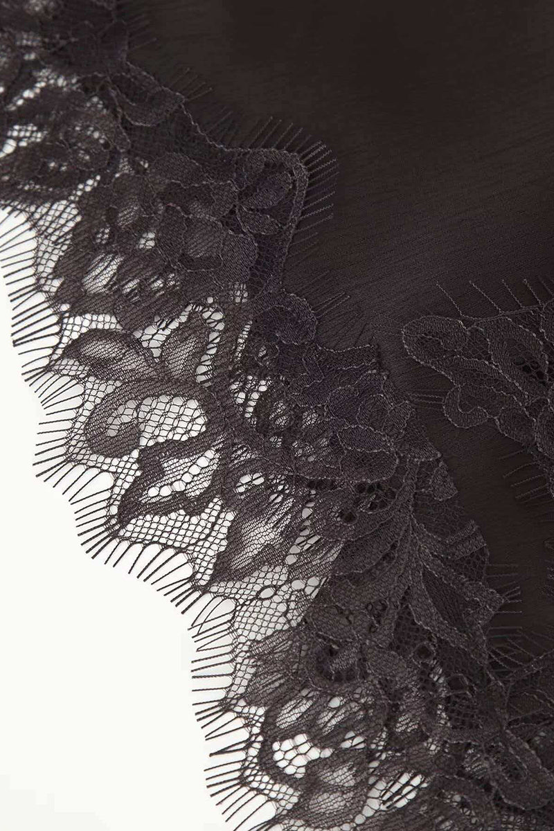 Asymmetric Lace Trim Casual Dress