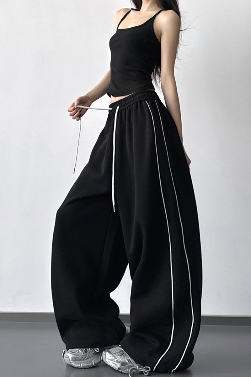 Relaxed Wide-Leg Casual Pants