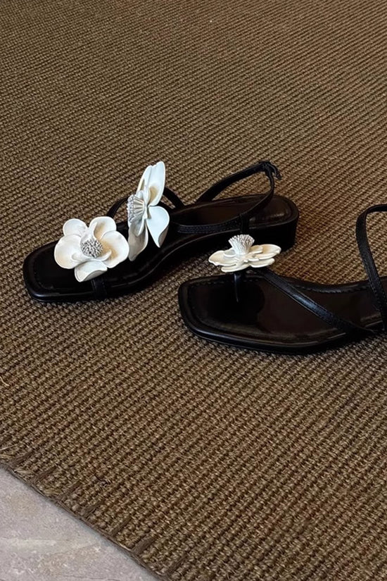 Floral Embellished Strappy Sandals