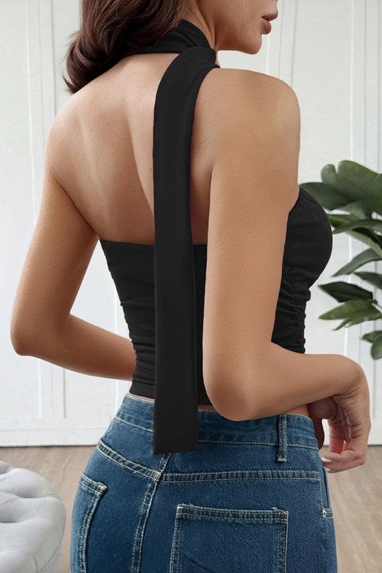 Crisscross Halter Tank Top