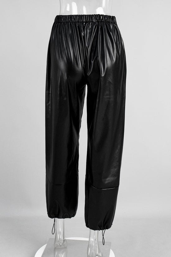 Relaxed Fit Drawstring Casual Pants
