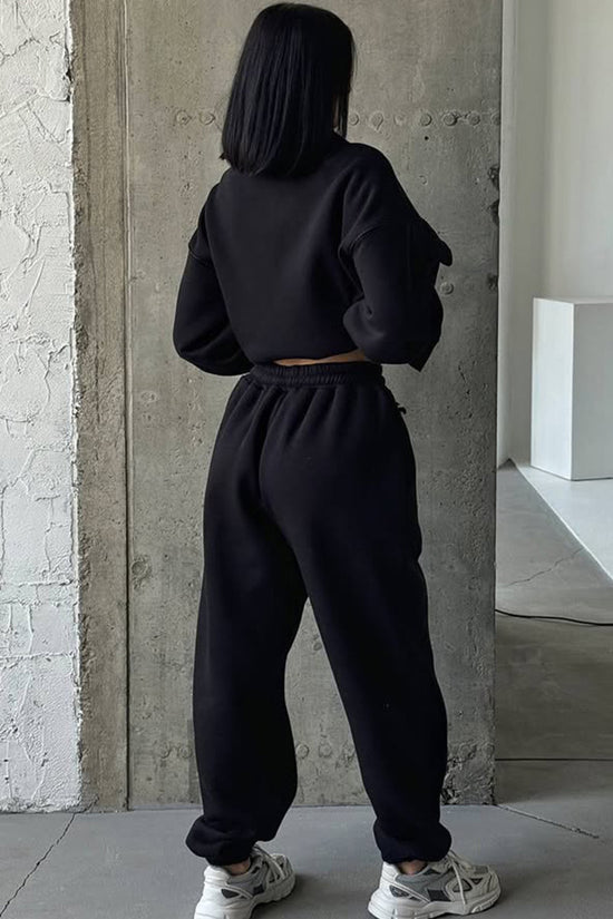 Stylish High-Collar Activewear Set