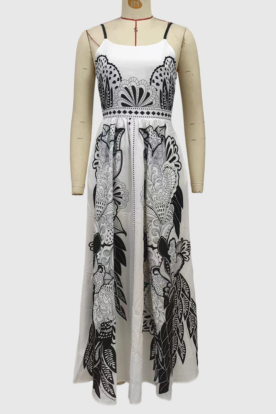 Stylish Printed Sleeveless Casual Dress