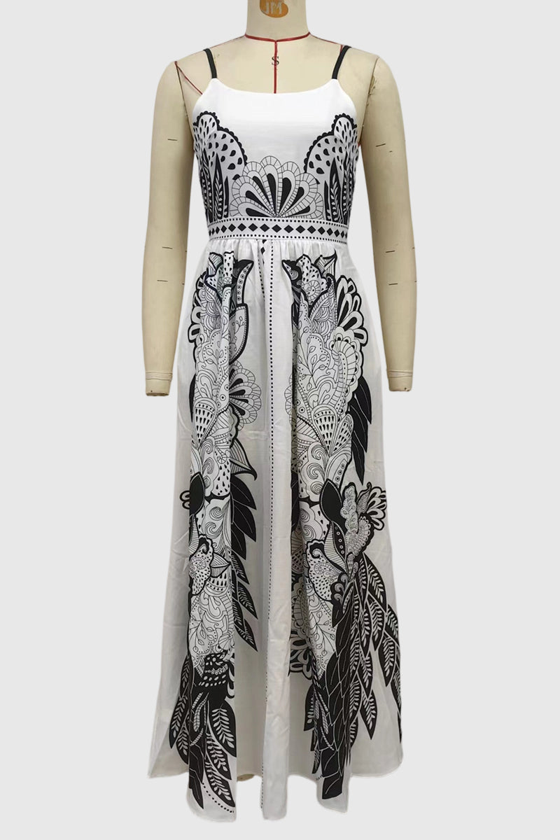 Stylish Printed Sleeveless Casual Dress