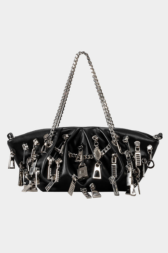 Chain Embellished Statement Bag