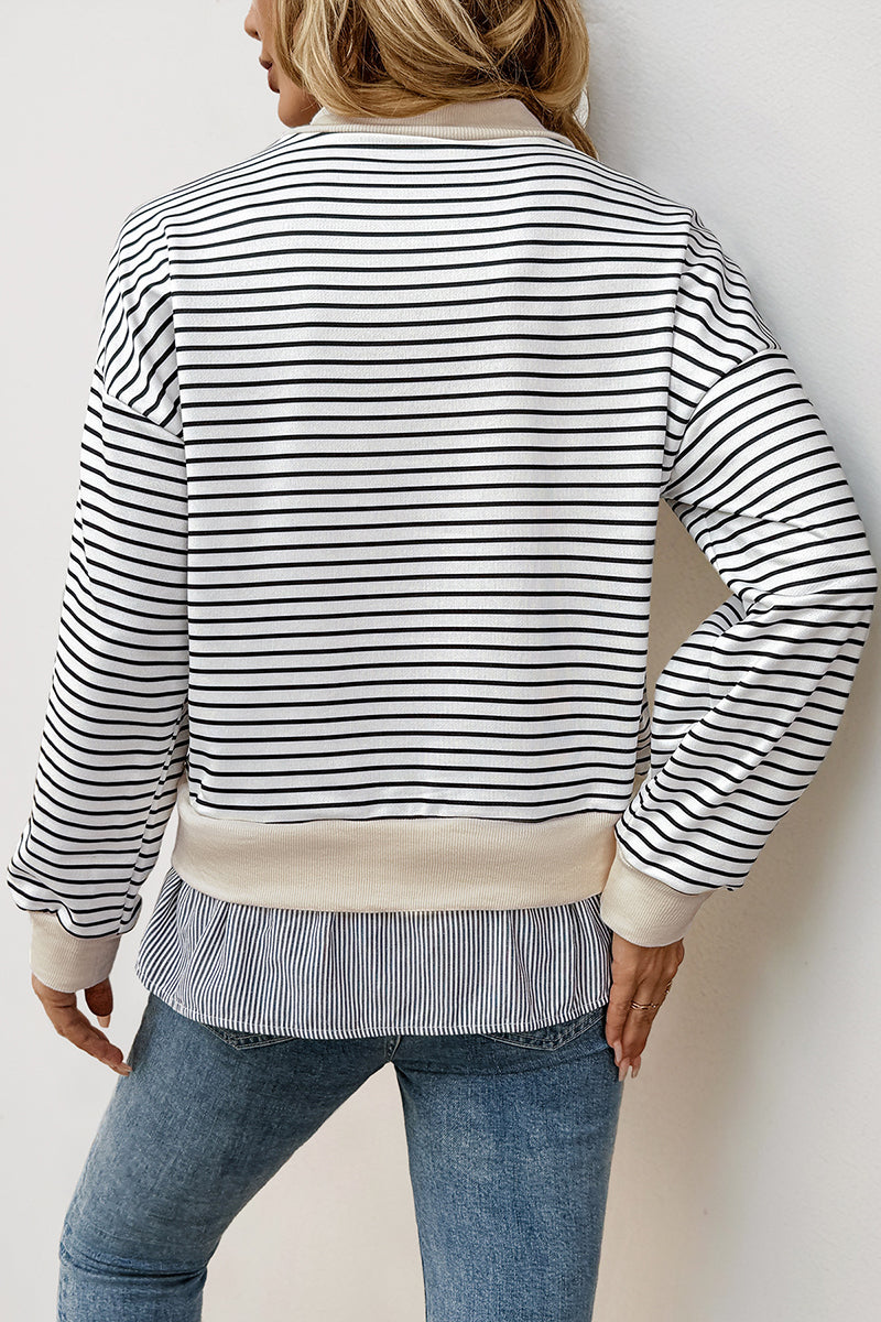 Striped Layered Sweatshirt