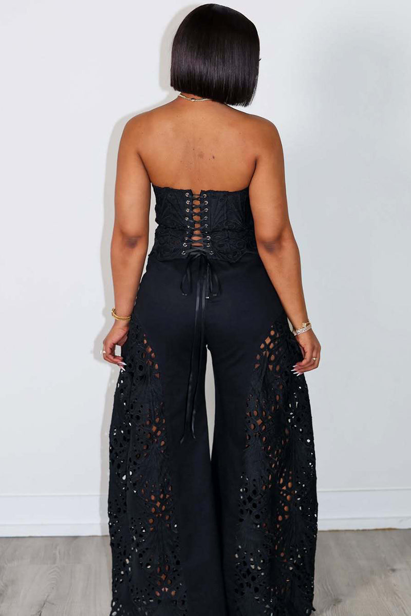 Lace Strapless Pants Sets
