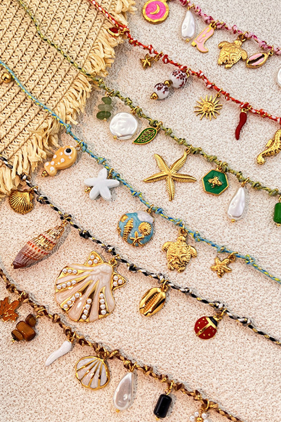Sea Charm Necklace with Unique Pendants