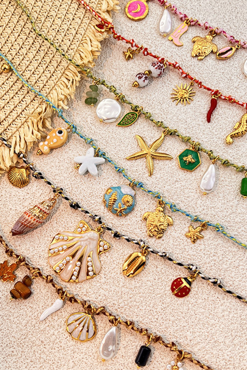 Sea Charm Necklace with Unique Pendants