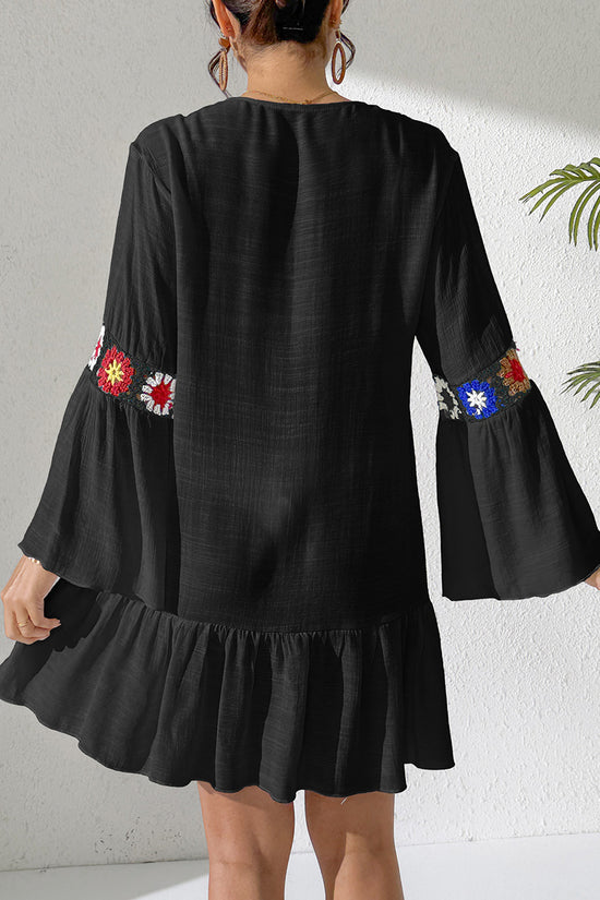 Floral Crochet Boho Beach Cover-Up