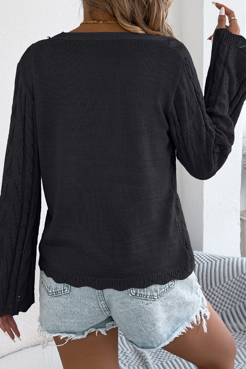 Elegant Tie-Front Open Cardigan