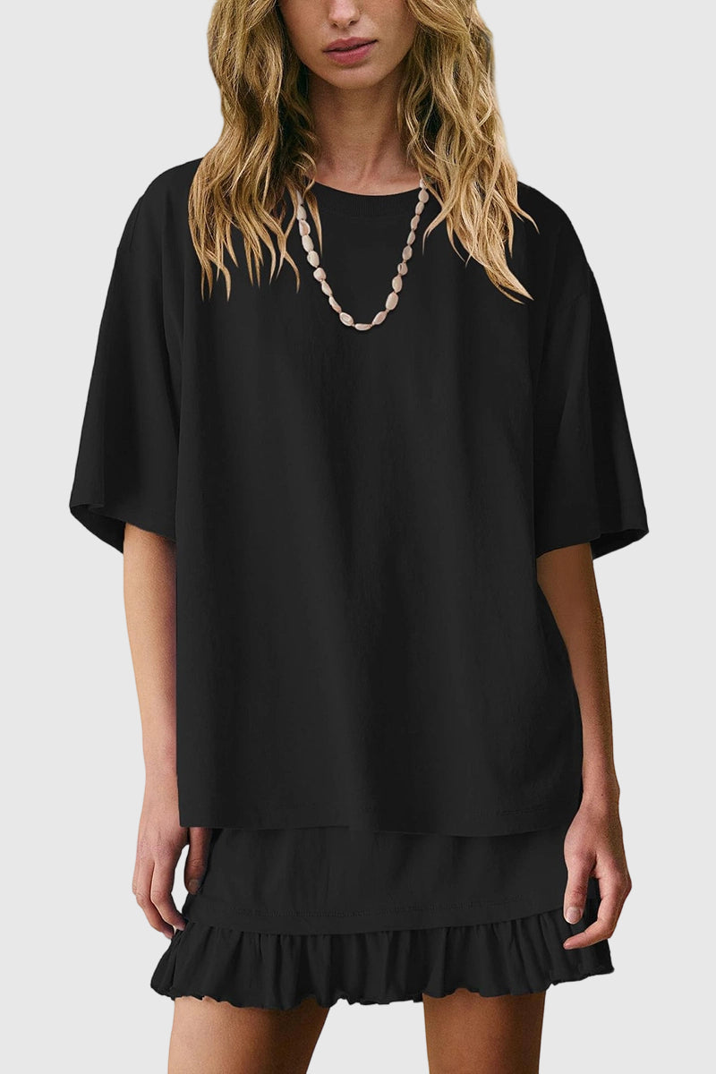 Ruffled Skirt and Loose Top Set