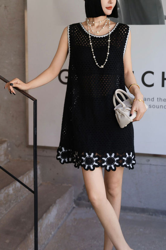 Crochet Sleeveless Casual Dress