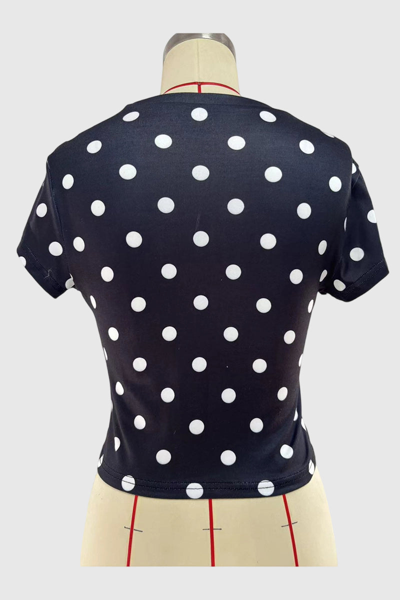 Polka Dot Short Sleeve T-Shirt